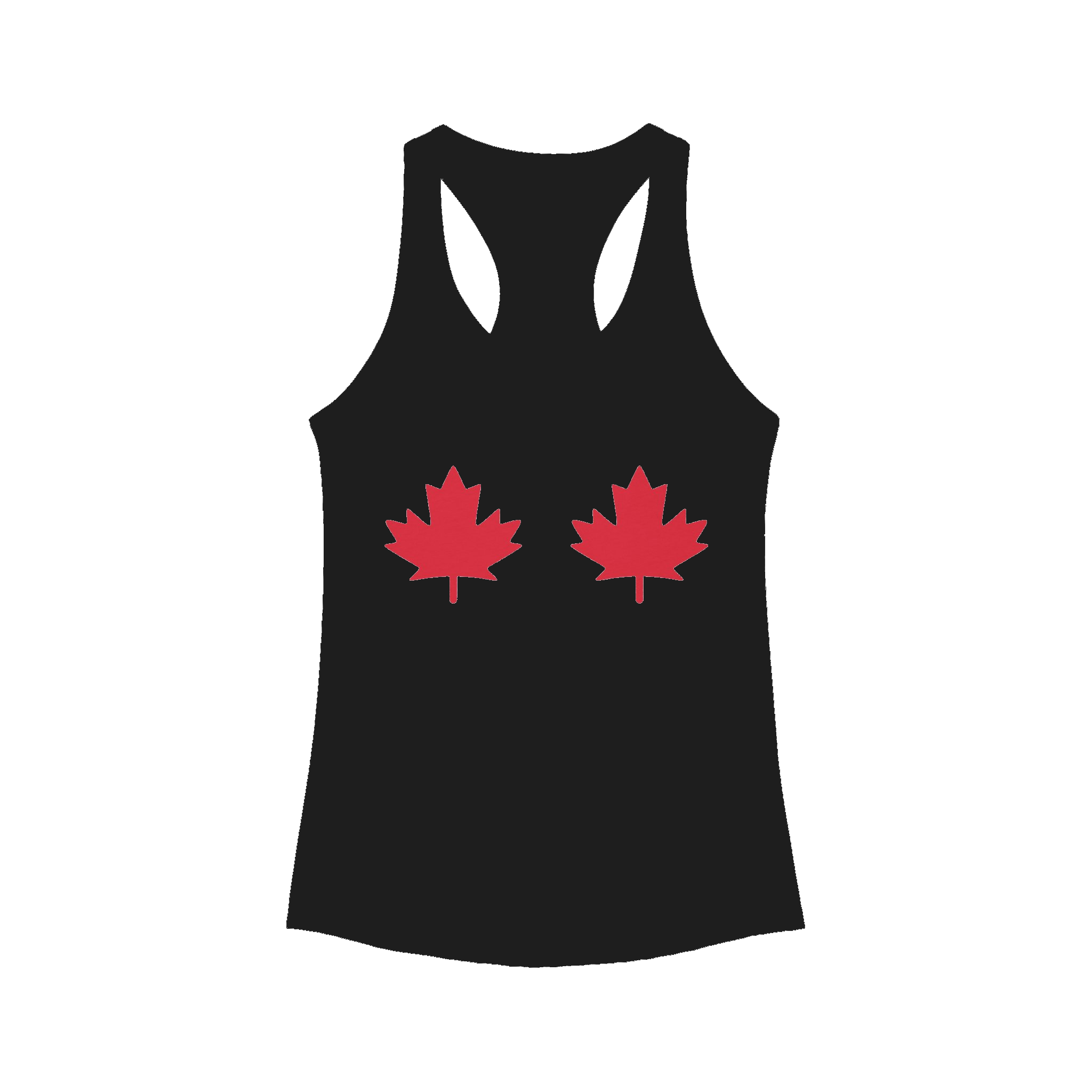 Black Racerback Tank — Red Maples
