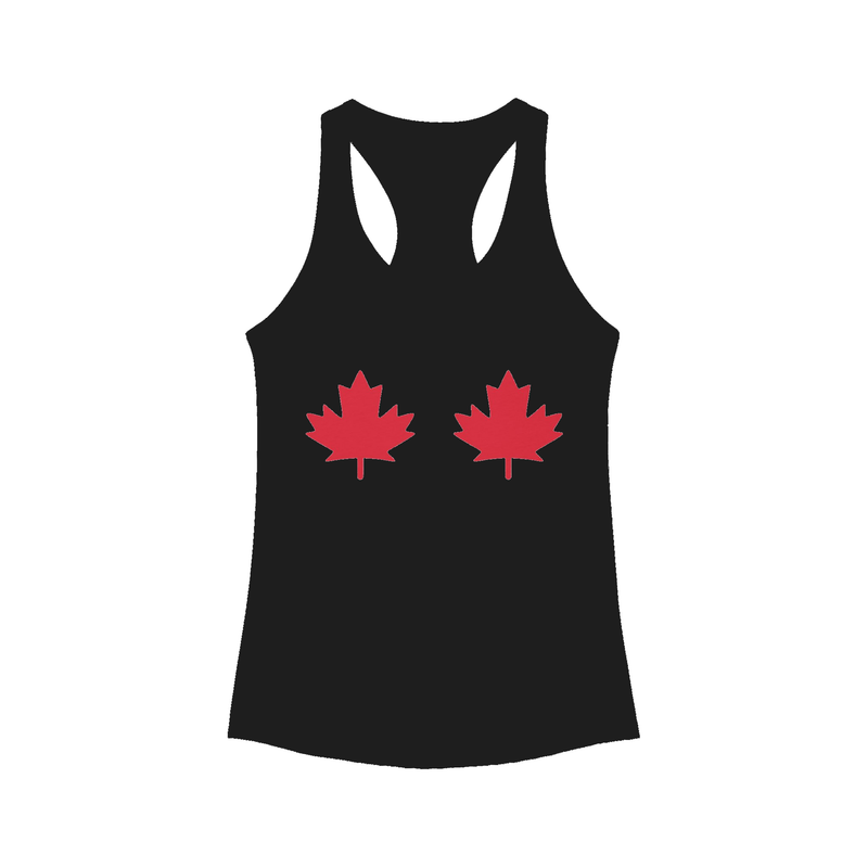 Black Racerback Tank — Red Maples
