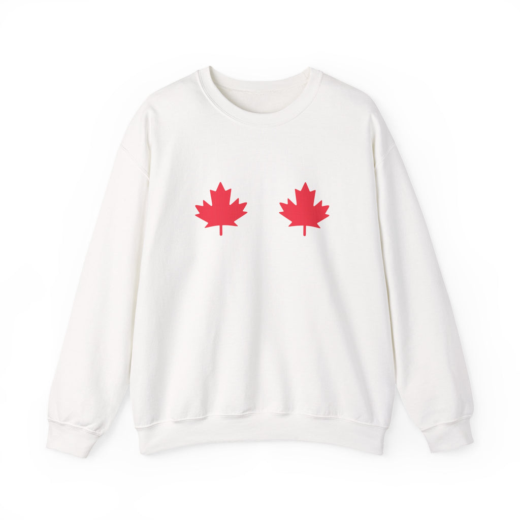 White Crewneck — Red Maples