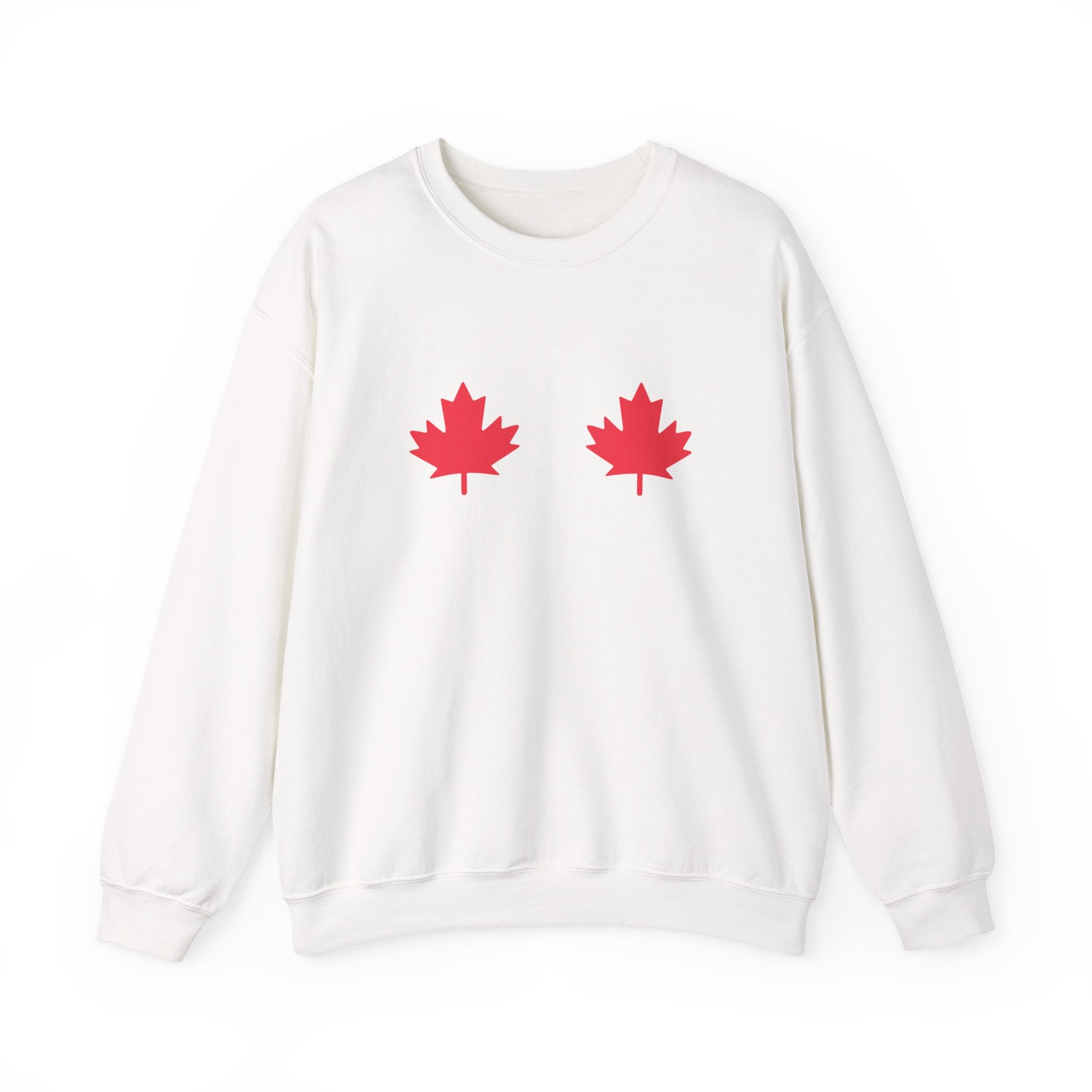 White Crewneck — Red Maples