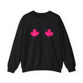 Black Crewneck — Pink Maples