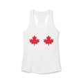 White Racerback Tank — Red Maples