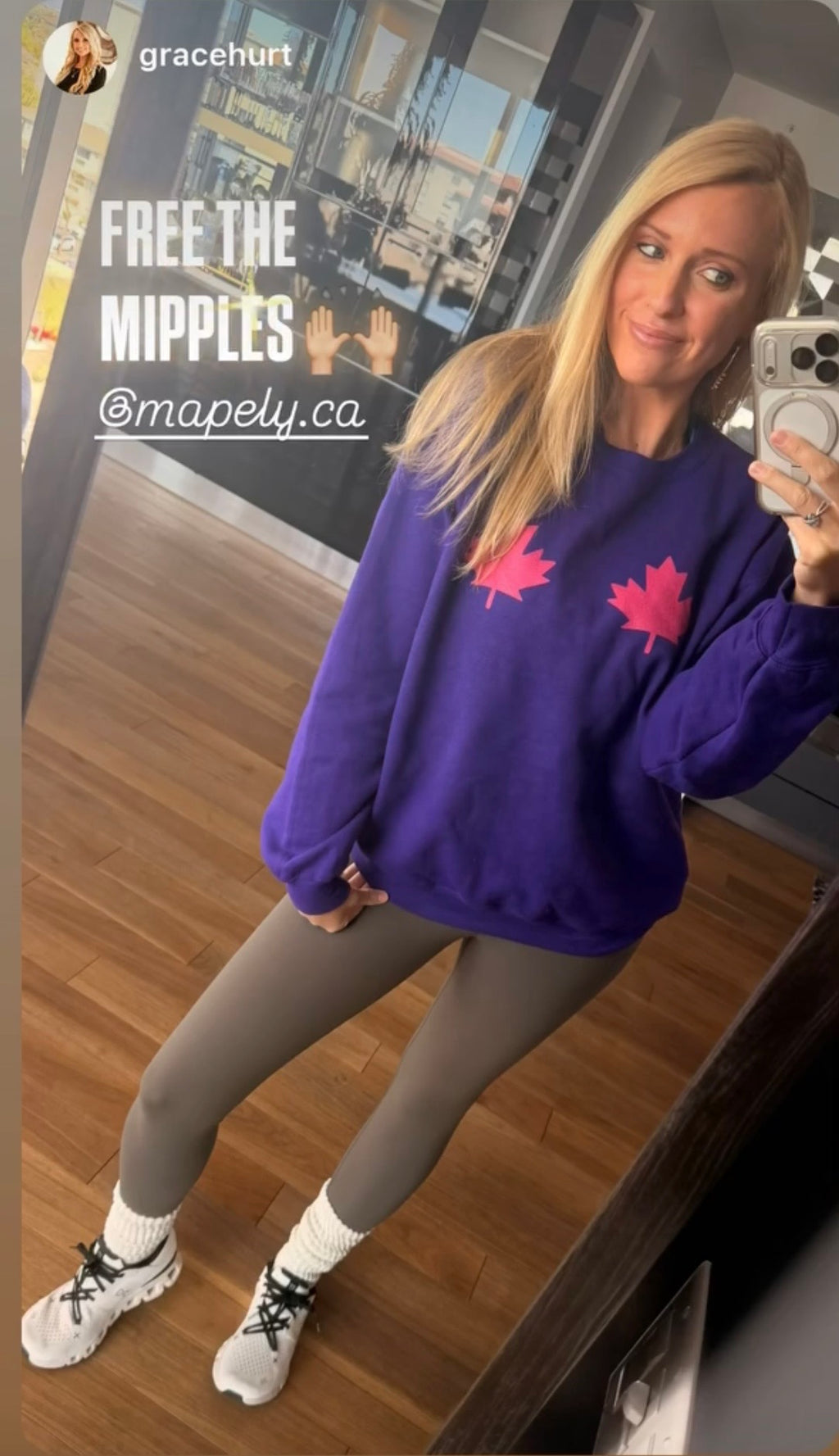 Purple Crewneck — Pink Maples