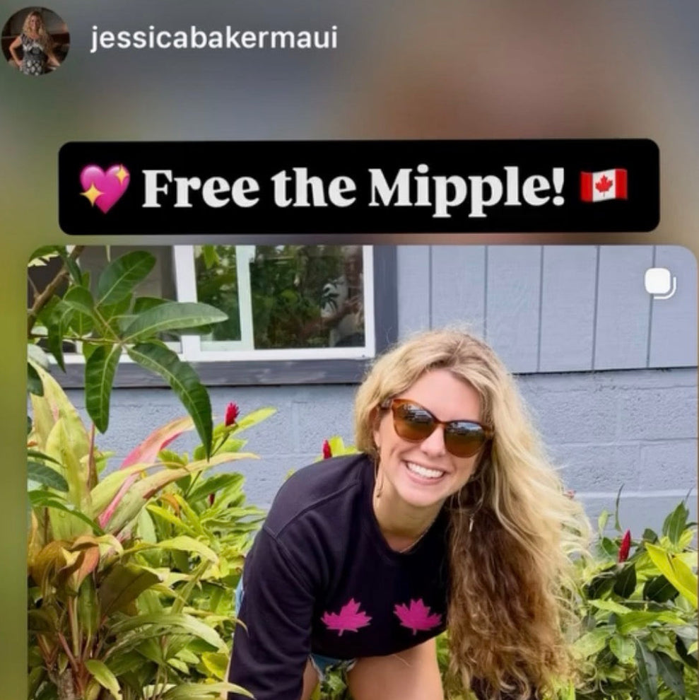Black Crewneck — Pink Maples